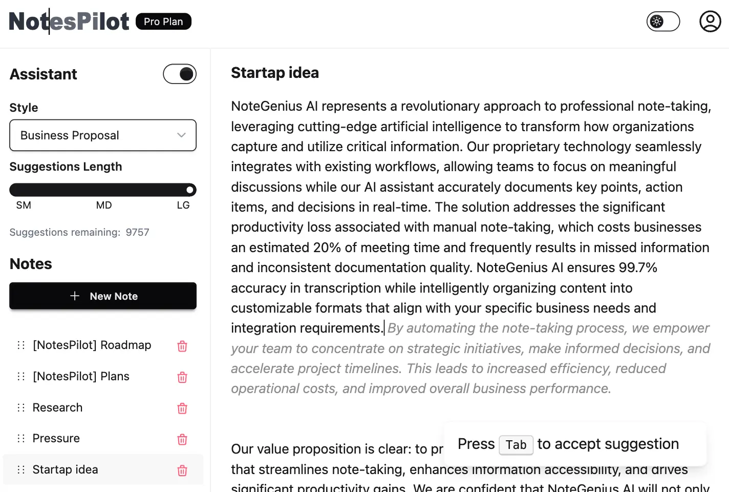 NotesPilot - Your Intelligent Writing Companion with AI Assistance logo